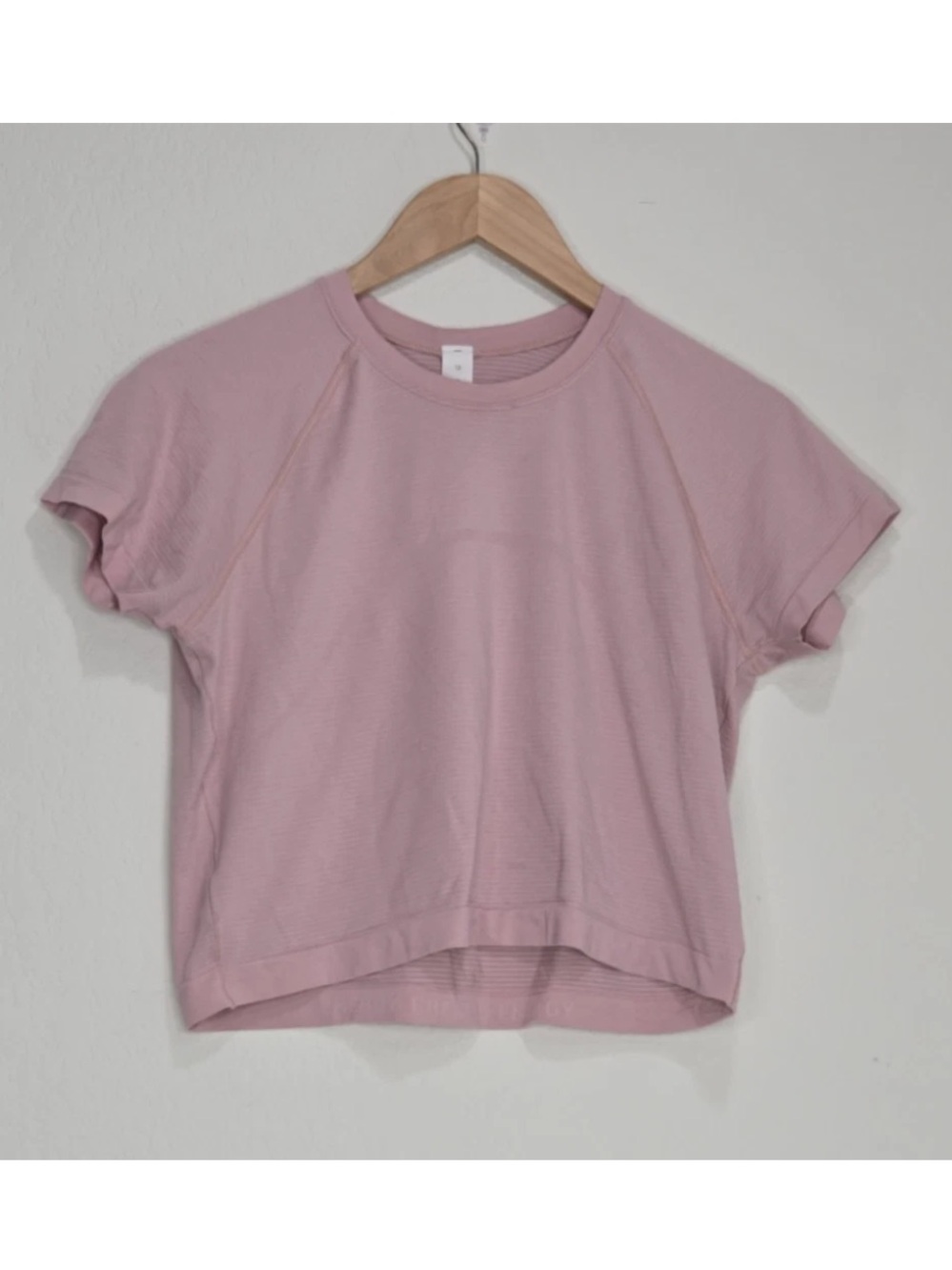 Lululemon Swiftly Tech Short-Sleeve Shirt 2.0 *Cropped Pink Size 12 Womens